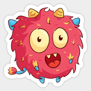 Suspicious Cute Monster Sticker